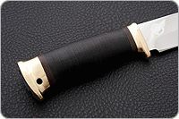 Нож Домбай наборная кожа, 95х18, латунь : фото 4