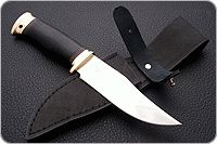 Нож Домбай наборная кожа, 95х18, латунь : фото 6