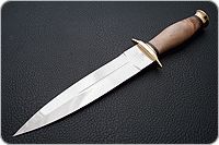 Кинжал охотничий-С кап березовый, 95х18, латунь : фото 2