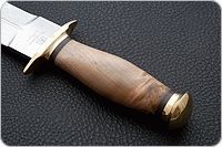 Кинжал охотничий-С кап березовый, 95х18, латунь : фото 6