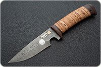 Нож Мангуст береста, дамаск, текстолит : фото 2