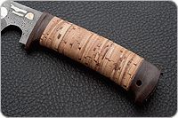 Нож Мангуст береста, дамаск, текстолит : фото 6