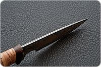 Нож Мангуст береста, дамаск, текстолит : фото 7