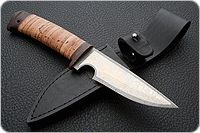 Нож Мангуст береста, дамаск, текстолит : фото 8