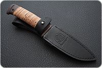 Нож Мангуст береста, дамаск, текстолит : фото 9