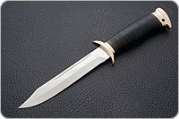 Нож Разведчик наборная кожа, 95х18, латунь : фото 2