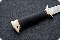 Нож Разведчик наборная кожа, 95х18, латунь : фото 5