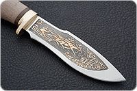 Нож Каюр кап березовый, 95х18, латунь : фото 4