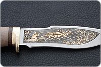 Нож Каюр кап березовый, 95х18, латунь : фото 6