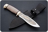 Нож Каюр кап березовый, 95х18, латунь : фото 8