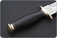 Кинжал охотничий-С наборная кожа, 95х18, латунь : фото 5