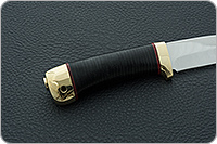 Нож Малек-2 наборная кожа, латунь, без золочения : фото 5