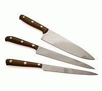 Набор кухонных ножей Поварской ЦМ накладки текстолит, 95х18, цельнометаллический : фото 5