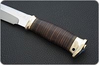 Нож Fox-2 (Фокс-2) наборная кожа, 95х18, латунь : фото 6