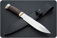 Нож Fox-2 (Фокс-2) наборная кожа, 95х18, латунь : фото 8