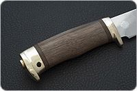 Нож Домбай орех, 95х18, латунь : фото 5