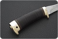 Нож Рыбацкий-3 наборная кожа, 95х18, латунь : фото 5