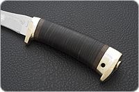 Нож Рыбацкий-3 наборная кожа, 95х18, латунь : фото 6