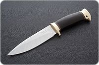Нож Fox-1 (Фокс-1) граб - черное дерево, латунь, без золочения : фото 2