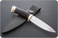 Нож Fox-1 (Фокс-1) граб - черное дерево, латунь, без золочения : фото 8