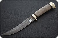 Нож Рыбацкий-1 орех, дамаск, латунь : фото 2