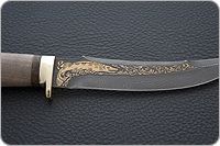 Нож Рыбацкий-1 орех, дамаск, латунь : фото 8