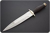 Кинжал охотничий-С граб - черное дерево, 95х18, латунь : фото 2