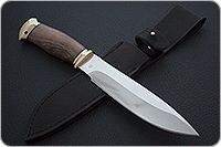 Нож Fox-2 (Фокс-2)  орех, 95х18, латунь : фото 7