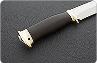 Нож Атаман граб - черное дерево, латунь, без золочения : фото 5