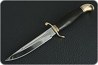 Нож Финка НКВД граб - черное дерево, 95х18, латунь : фото 2