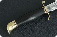 Нож Финка НКВД граб - черное дерево, 95х18, латунь : фото 5