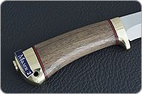 Нож Малек-2 орех, 95х18, латунь : фото 5