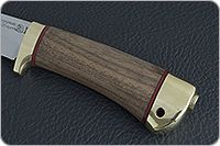 Нож Малек-2 орех, 95х18, латунь : фото 6