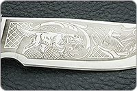 Нож Сталкер наборная кожа, 95х18, алюминий : фото 8