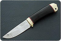 Нож Малек-2 граб - черное дерево, латунь, без золочения : фото 2