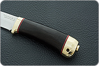 Нож Малек-2 граб - черное дерево, латунь, без золочения : фото 6