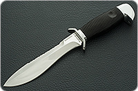 Нож Кистень (кожаные ножны) граб - черное дерево, эи-107, алюминий : фото 2