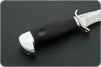 Нож Кистень (кожаные ножны) граб - черное дерево, эи-107, алюминий : фото 5