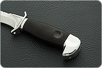 Нож Кистень (кожаные ножны) граб - черное дерево, эи-107, алюминий : фото 6