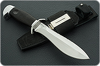 Нож Кистень (кожаные ножны) граб - черное дерево, эи-107, алюминий : фото 9