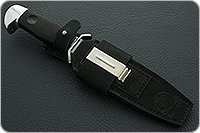 Нож Кистень (кожаные ножны) граб - черное дерево, эи-107, алюминий : фото 10