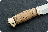 Нож Таежный-2 береста, 95х18, латунь : фото 5