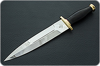 Кинжал охотничий-С граб - черное дерево, латунь, без золочения : фото 2