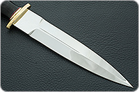 Кинжал охотничий-С граб - черное дерево, латунь, без золочения : фото 4