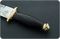 Кинжал охотничий-С граб - черное дерево, латунь, без золочения : фото 6