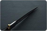 Кинжал охотничий-С граб - черное дерево, латунь, без золочения : фото 7