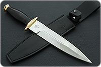 Кинжал охотничий-С граб - черное дерево, латунь, без золочения : фото 8