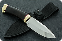 Нож Кадет граб - черное дерево, 95х18, латунь : фото 8