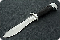 Нож Кистень (пластиковые ножны) граб - черное дерево, 95х18, алюминий : фото 2