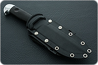 Нож Кистень (пластиковые ножны) граб - черное дерево, 95х18, алюминий : фото 9